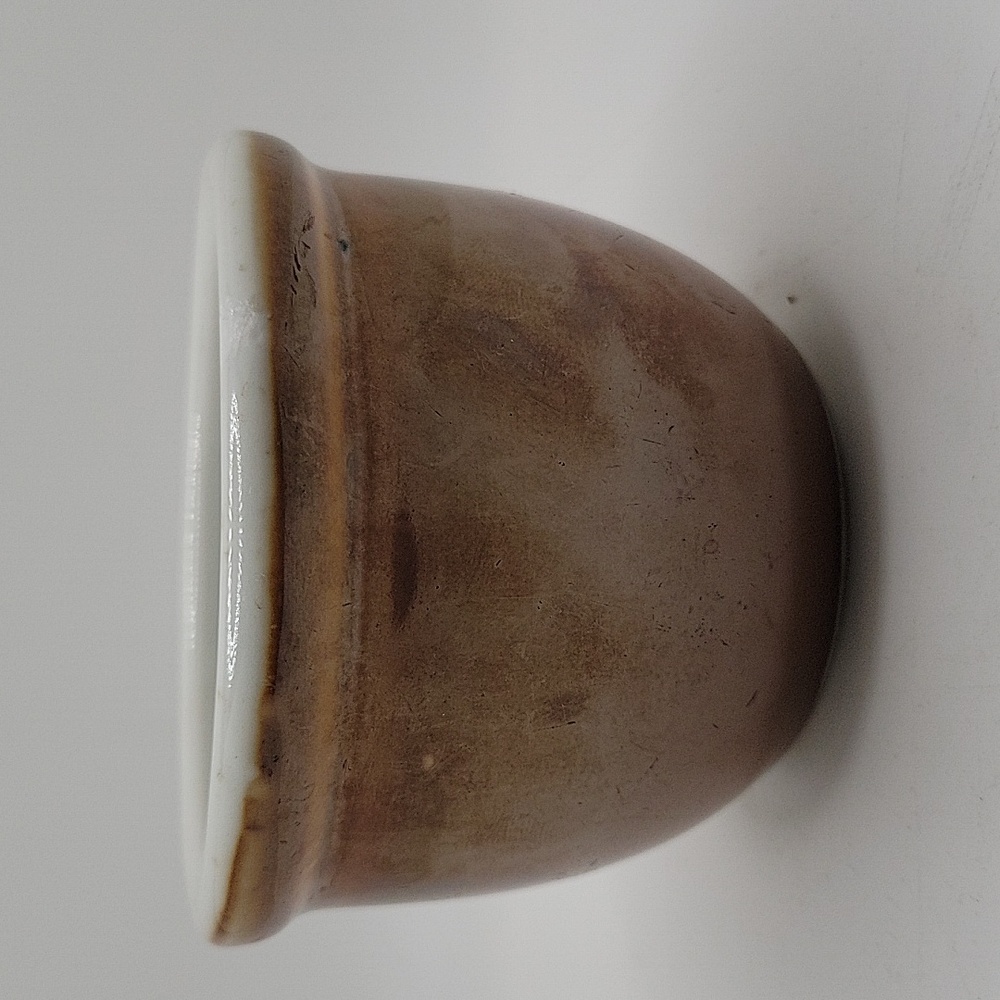 OhioStoneware Brown and White Ramekin